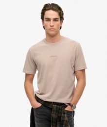 T-shirtmetMicrologoBeigeGrootteXL