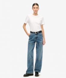 DenimTimmermansbroekmetMiddelhogeTailleBlauwGrootte3432