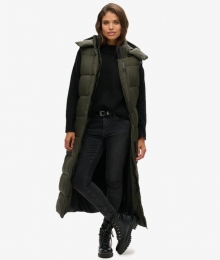 LangeBodywarmermetCapuchonenRipstopGroenGrootte44