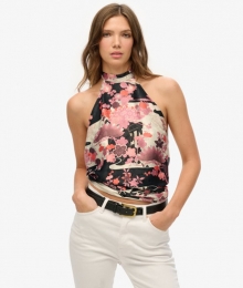 JacquardHaltertopPinkGrootte44