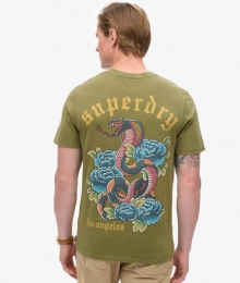 TattooT-shirtmetPrintKhakiGrootteS
