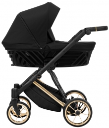 KunertIventoPremiumGoldDeepBlack2-in-1KinderwagenIVE-12-GOLD