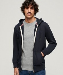 EssentialLogoHoodiemetRitsBlauwGrootteL