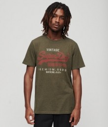 PremiumGoodsT-shirtmetVintageLogoGroenGrootteM