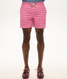 GerecycledeZwemshortmetPrint-38cmRozeGrootteXL