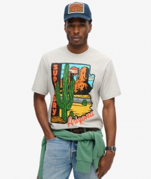 TravelPostcardT-shirtLichtgrijsGrootteM