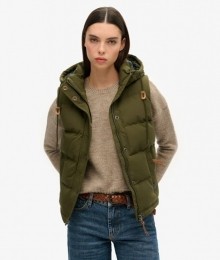 EverestPufferbodywarmermetCapuchonGroenGrootte44