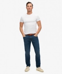 VintageSlimfitJeansvanBiologischKatoenmetRechtePijpenBlauwGrootte3032