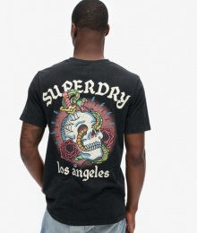 TattooT-shirtmetPrintZwartGrootteM