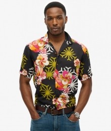 HawaiianResortOverhemdZwartGrootteS