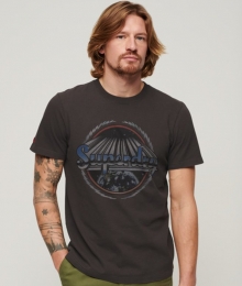 RockBandT-shirtmetGrafischePrintDonkergrijsGrootteS