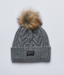 LuxeKabelbeanieLichtgrijsGrootte1SIZE