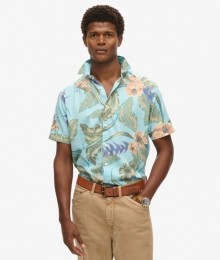 HawaaansOverhemdBlauwGrootteS