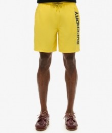 GerecycledZwemshortmetSportprint-43cmGeelGrootteM