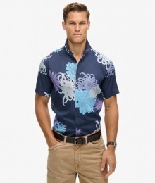 HawaaansOverhemdBlauwGrootteL