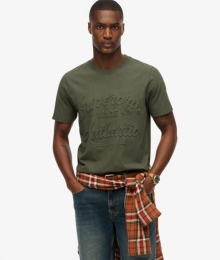ArchiveT-shirtmetPrintenRelifopdrukGroenGrootteM