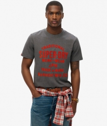 WorkwearT-shirtmetAfbeeldinginFlockprintGrijsGrootteM