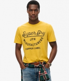 CopperLabelT-shirtmetTekstGeelGrootteXL