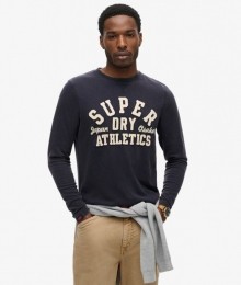 VintageAthleticLongSleeveTopBlauwGrootteXxl