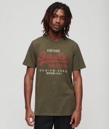 PremiumGoodsT-shirtmetVintageLogoGroenGrootteM