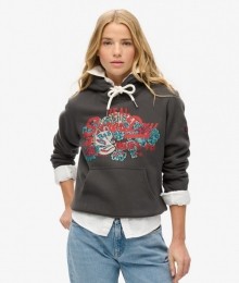 TokyoHoodiemetVintageLogoenGrafischePrintZwartGrootte44