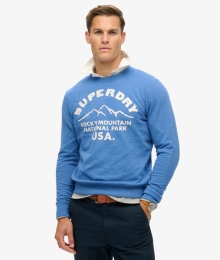 OutdoorsSweatshirtmetRondeHalsenPrintBlauwGrootteXL