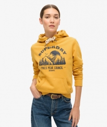 Lo-fiOutdoorHoodiemetAfbeeldingGeelGrootte38