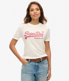 VintageT-shirtmetLogoenVersieringWitGrootte36