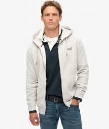 EssentialLogoHoodiemetRitsLichtgrijsGrootteL