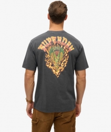 BikerRockT-shirtmetLossePasvormenGrafischePrintZwartGrootteM