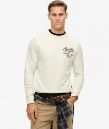 CopperLabelSweatshirtmetRondeHalsenAfbeeldingCrmeGrootteS