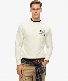 CopperLabelSweatshirtmetRondeHalsenAfbeeldingCrmeGrootteXxl