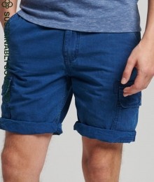 VintageCargoshortvanBiologischKatoenBlauwGrootte30