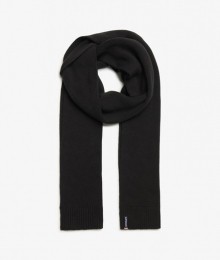 EssentialLogoGebreideSjaalZwartGrootte1SIZE