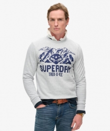 OutdoorsSweatshirtmetRondeHalsenPrintGrijsGrootteL