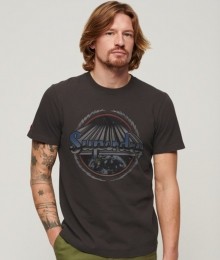 RockBandT-shirtmetGrafischePrintDonkergrijsGrootteS