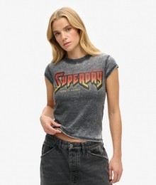 RockBandT-shirtmetGrafischePrintDonkergrijsGrootte42