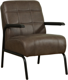 DonkerbruinelerenindustrileretrofauteuilAhead-VintageleerElephantdonkerbruinleer