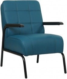 BlauwelerenindustrileretrofauteuilAhead-HermesLeerTurquoiseblauwleer