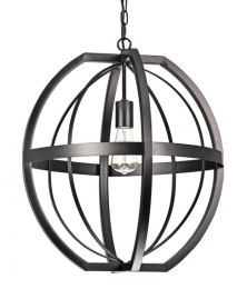 AngersIndustrieelMetalenHanglampOvaalZwart