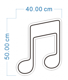 LEDNeonVerlichtingBordMuzieknootInclAdapterenController40x50cmRGB