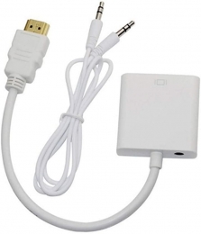 HDMInaarVGAmetaudioAdapterKabel-25cm-1080pFullHD-Wit