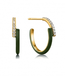 AniaHaie-GreenEnamalGoldSparkleAHE031-04G-G-Oorbellen