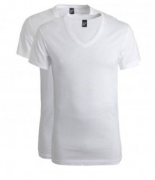 AlanRedT-shirtDean2PackV-halsWit2XL