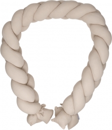 MamaLoesSoftCottonEcru210cmBraidedBedbumper