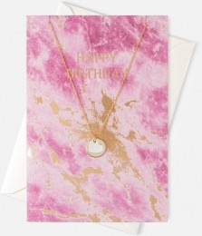 OreliagiftcardHAPPYBIRTHDAYgoudkleurigeketting