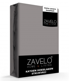 ZaveloHoeslakenKatoenStrijkvrijGrijs-Lits-jumeaux180x200cm