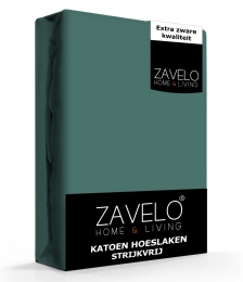 ZaveloHoeslakenKatoenStrijkvrijPetrol-Lits-jumeaux180x200cm