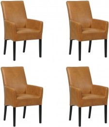 Setvan4LereneetkamerstoelenJust-metarmleuning-EchtleerLandelijkComfortabelenkiesuitmeerdan150kleuren-OntdekdeVeleLeersoortenenKleurenbijShopX