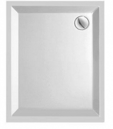 PliegerKwadrantKunststofDouchebakRechthoekig100X80X5cmWit